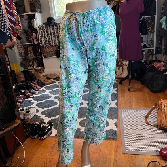 Lilly Pulitzer Floral Pajama Lounge Cotton Pants Sz XS - Picture 7 of 7